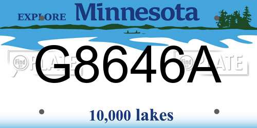 G8646A Minnesota License Plate
