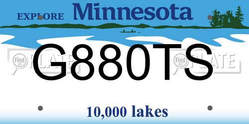 G880TS Minnesota License Plate