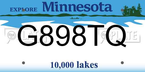 G898TQ Minnesota License Plate