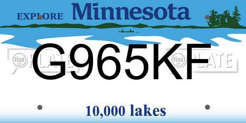 G965KF Minnesota License Plate