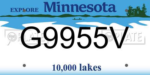 G9955V Minnesota License Plate