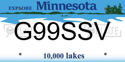 G99SSV Minnesota License Plate