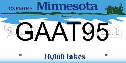 GAAT95 Minnesota License Plate