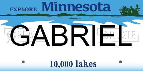 GABRIEL Minnesota License Plate