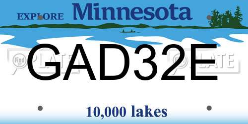 GAD32E Minnesota License Plate