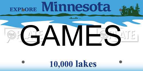 GAMES Minnesota License Plate