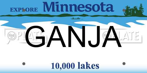 GANJA Minnesota License Plate