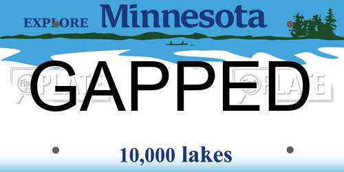 GAPPED Minnesota License Plate