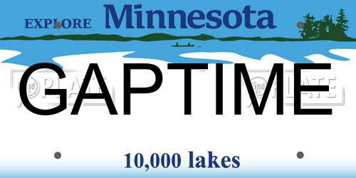 GAPTIME Minnesota License Plate