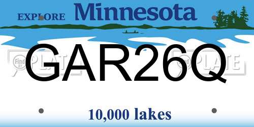 GAR26Q Minnesota License Plate