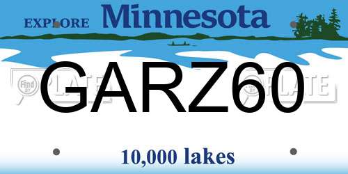 GARZ60 Minnesota License Plate