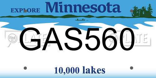 GAS560 Minnesota License Plate
