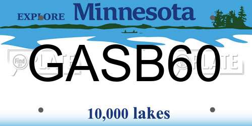 GASB60 Minnesota License Plate