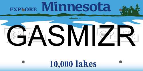 GASMIZR Minnesota License Plate
