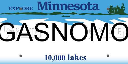 GASNOMO Minnesota License Plate