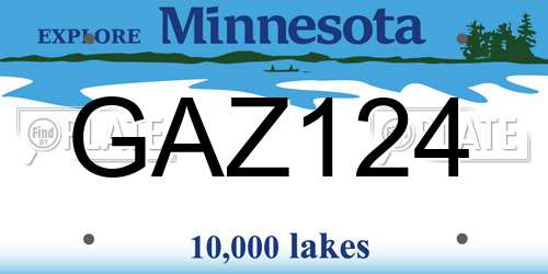 GAZ124 Minnesota License Plate