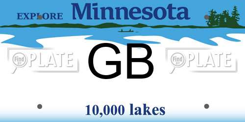 GB Minnesota License Plate