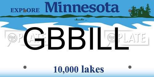 GBBILL Minnesota License Plate