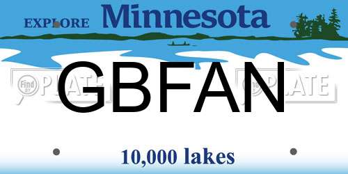 GBFAN Minnesota License Plate