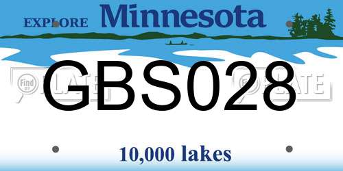 GBS028 Minnesota License Plate