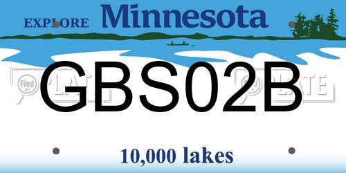 GBS02B Minnesota License Plate