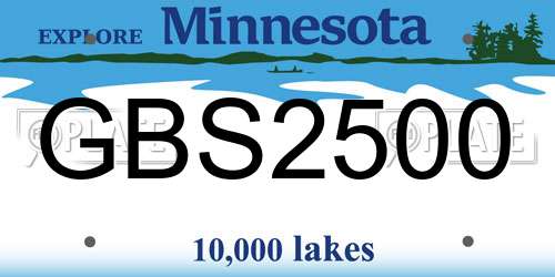 GBS2500 Minnesota License Plate