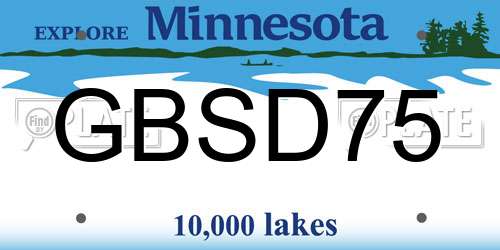 GBSD75 Minnesota License Plate