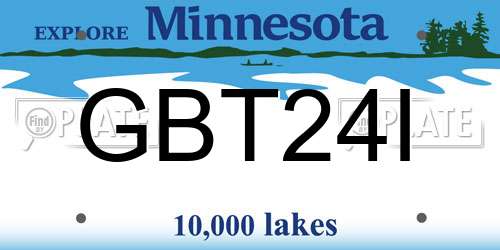 GBT24I Minnesota License Plate