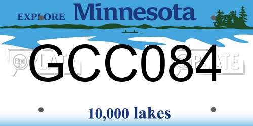 GCC084 Minnesota License Plate