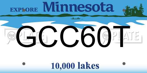 GCC60T Minnesota License Plate