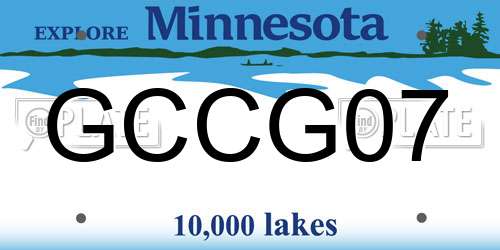 GCCG07 Minnesota License Plate