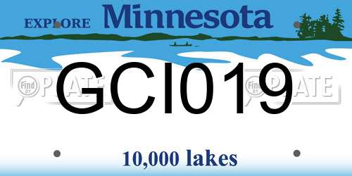 GCI019 Minnesota License Plate