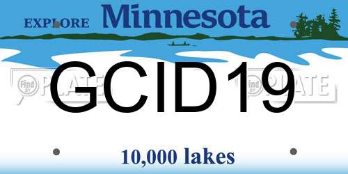 GCID19 Minnesota License Plate