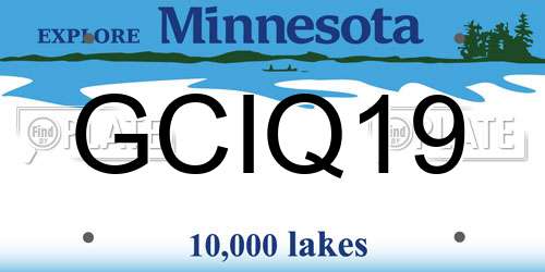 GCIQ19 Minnesota License Plate