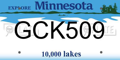 GCK509 Minnesota License Plate