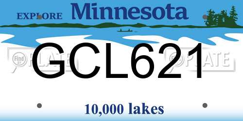 GCL621 Minnesota License Plate