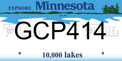 GCP414 Minnesota License Plate