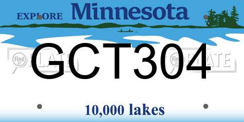 GCT304 Minnesota License Plate