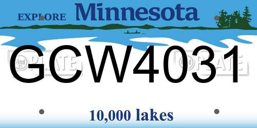 GCW4031 Minnesota License Plate