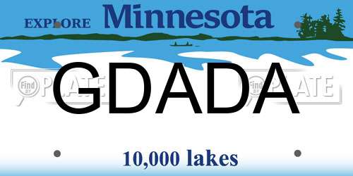 GDADA Minnesota License Plate