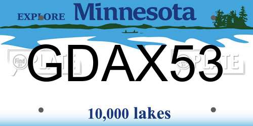 GDAX53 Minnesota License Plate