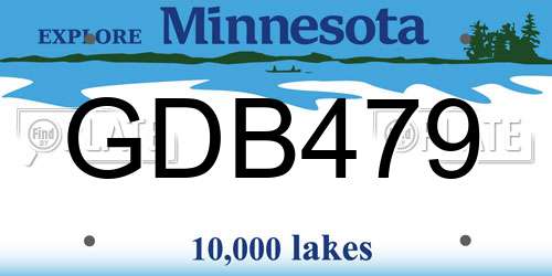 GDB479 Minnesota License Plate