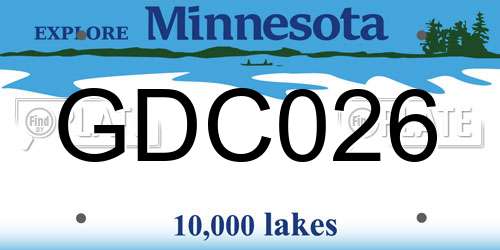 GDC026 Minnesota License Plate