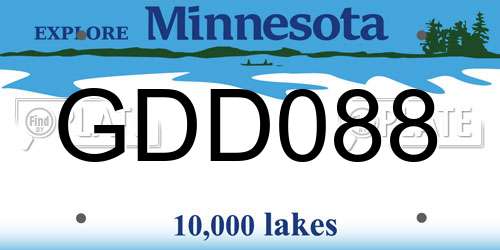 GDD088 Minnesota License Plate