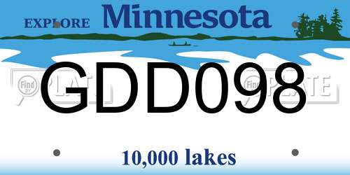 GDD098 Minnesota License Plate