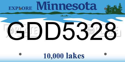 GDD5328 Minnesota License Plate