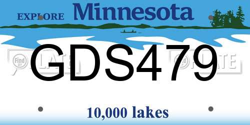 GDS479 Minnesota License Plate