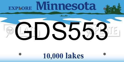 GDS553 Minnesota License Plate