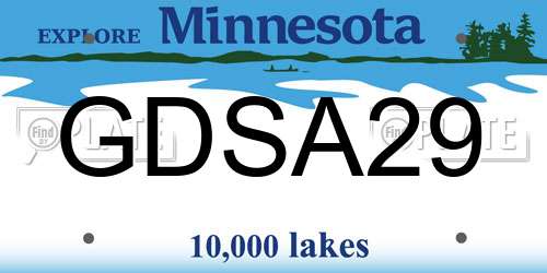 GDSA29 Minnesota License Plate