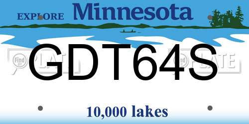 GDT64S Minnesota License Plate